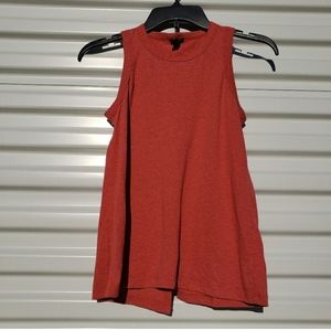 J. Crew deep red high neck tank top with wrap back